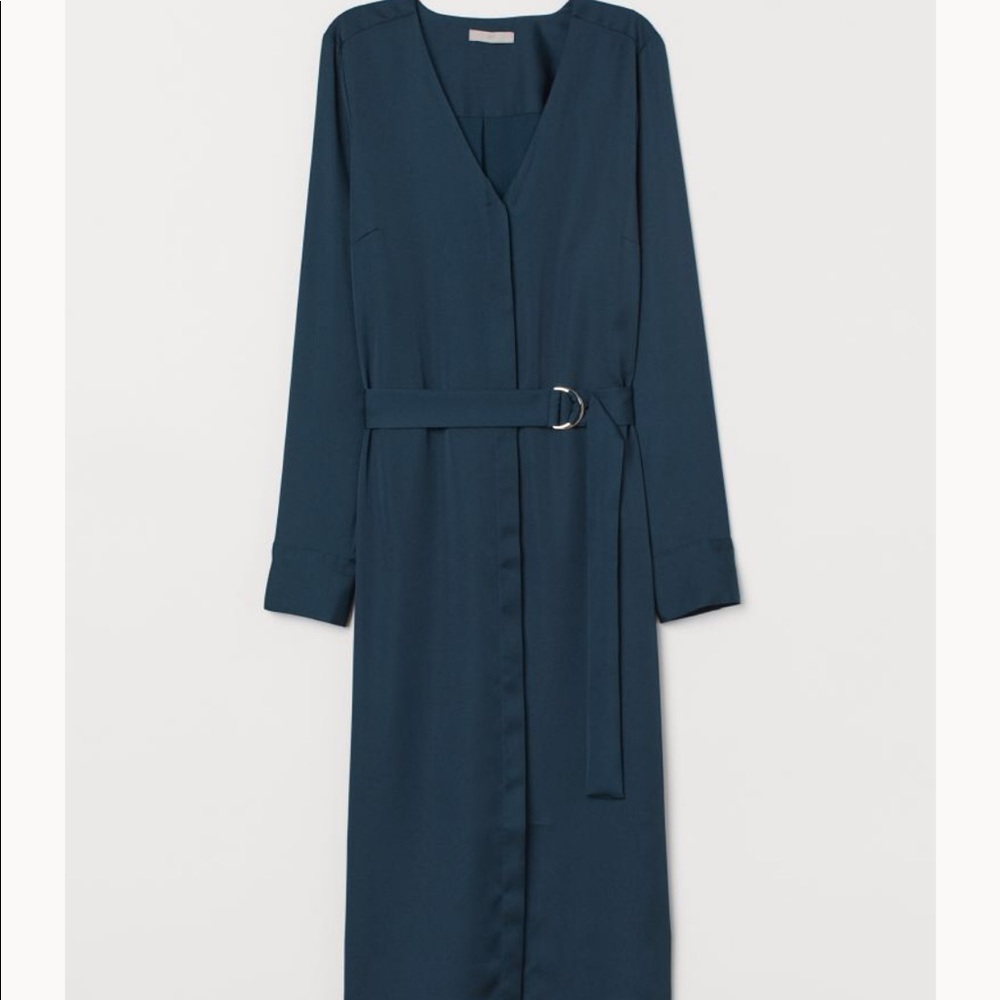 Hm navy teal dress